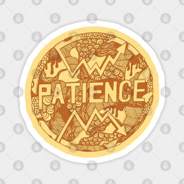 Terracotta Circle of Patience Magnet by kenallouis