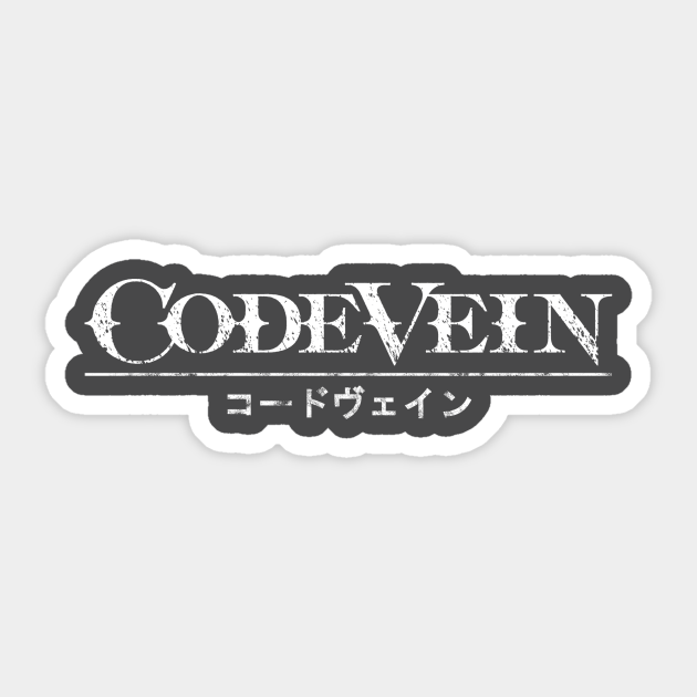 Code Vein White Kanji Logo Code Vein Sticker Teepublic