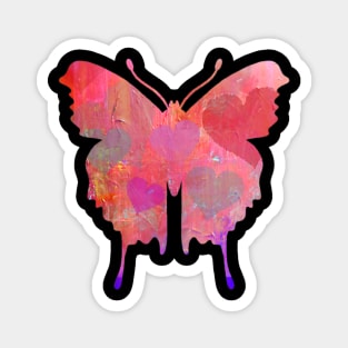 Butterfly Hearts Graphic Magnet