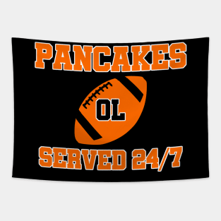 O-Line Pancakes Served 24/7 American Football Tapestry