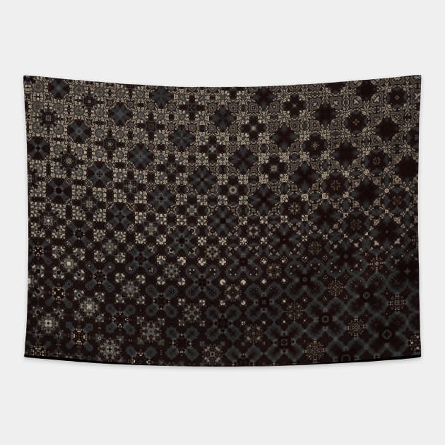 Black and White Transitioning Checkerboard Pattern - WelshDesignsTP002 Tapestry by WelshDesigns