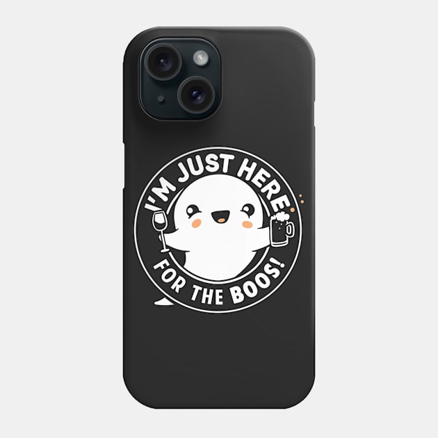 I'm Just Here for the Boos, Cute Halloween Ghost Phone Case by Boots