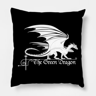 Green Dragon Tavern, White, Transparent Background Pillow