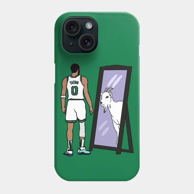 Jayson Tatum, The GOAT Phone Case by rattraptees