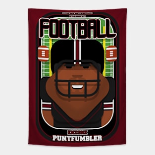 American Football Black and Burgundy - Enzone Puntfumbler - Hayes version. Tapestry