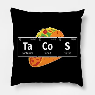 Mexican Tacos Periodic Table Elements Funny Science Pillow