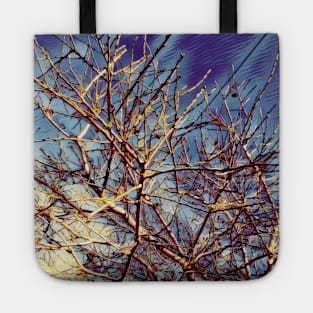 Colorful rustic almond tree Tote
