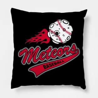 Meteors Baseball Logo Pillow