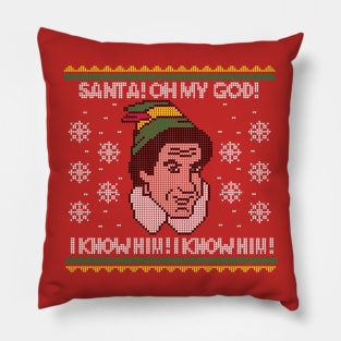 Buddy ugly christmas sweater Pillow