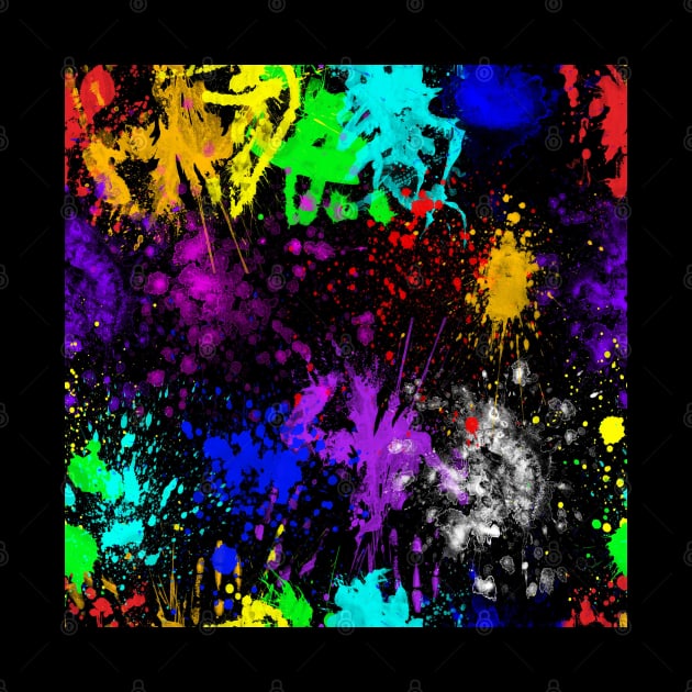 Splatter effect, Brush strokes, neon colors by ilhnklv