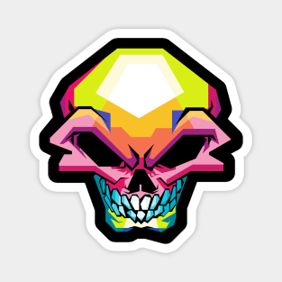 skull pop art Magnet