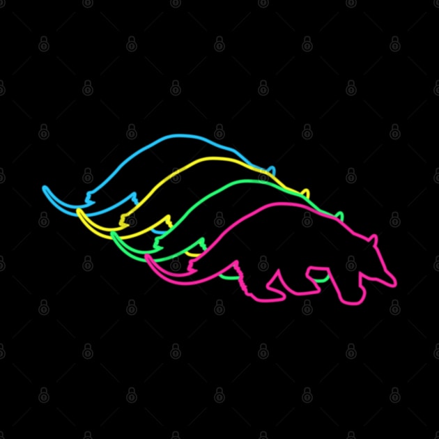 Anteater 80s Neon by Nerd_art