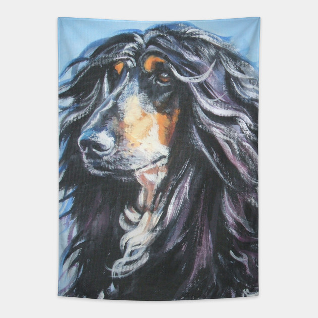 Afghan Hound Fine Art Painting Afghan Tapestry Teepublic