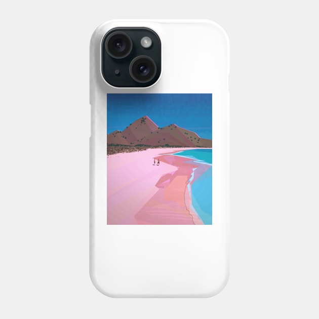 Pink Beach Phone Case by Henry Wong