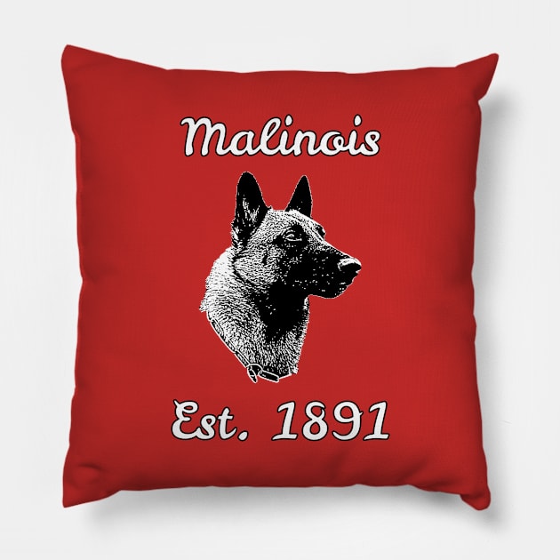 Malinois - Est. 1891 Pillow by childofthecorn