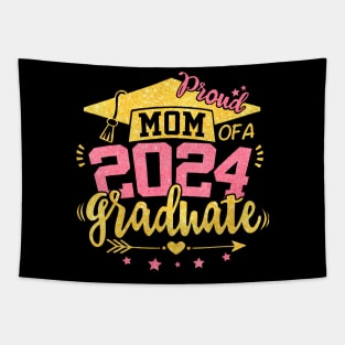 Mom Of A 2024 Graduate Senior 24 College Proud Mother Mama Tapestry