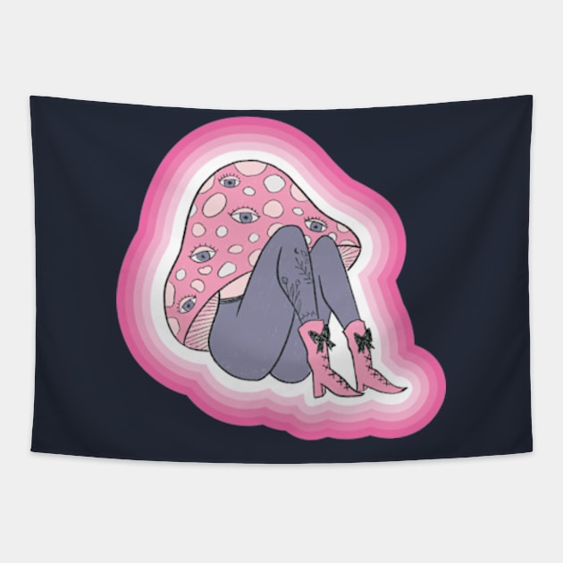 Mushroom eyes Tapestry by ninocflores