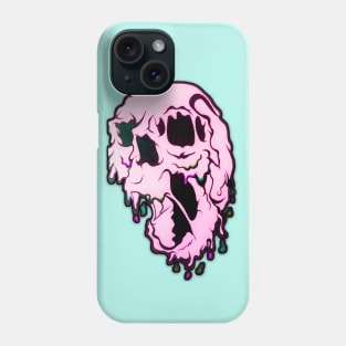 Pink Melting Skull Phone Case