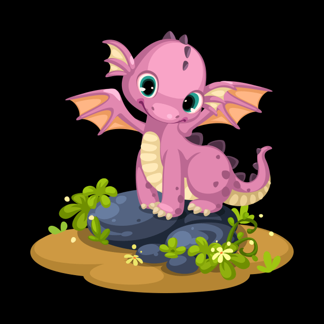 cute funny dragon by Spring Moon