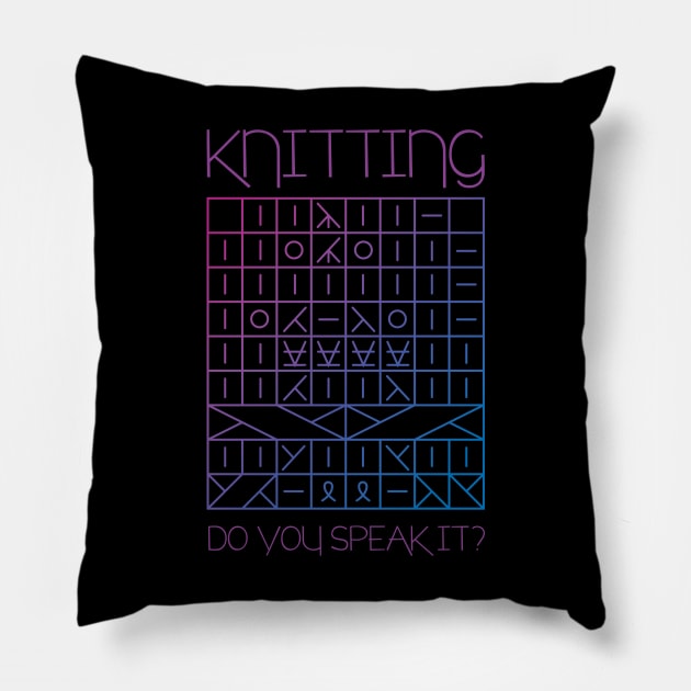 Knitting, Do you speak it? Pillow by polliadesign