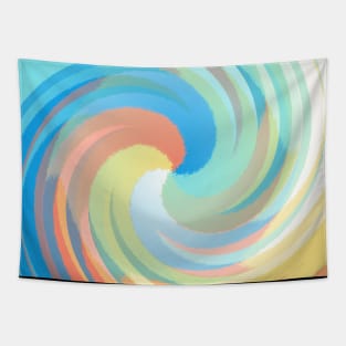 Swirl of  Colorful Triangles Tapestry