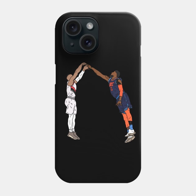 Damian Lillard Sends the Thunder home... Phone Case by balliswife24