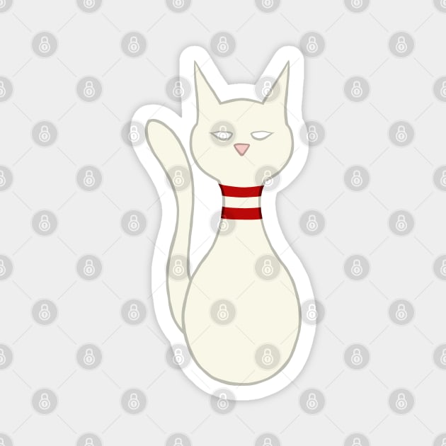 Bowling Pin Cat Magnet by Kristal Stittle