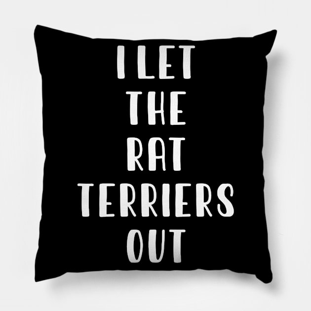 Rat Terrier dog walker sitter . Perfect present for mother dad friend him or her Pillow by SerenityByAlex