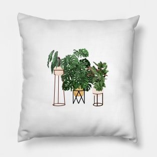 House Plants Illustration 28 Pillow