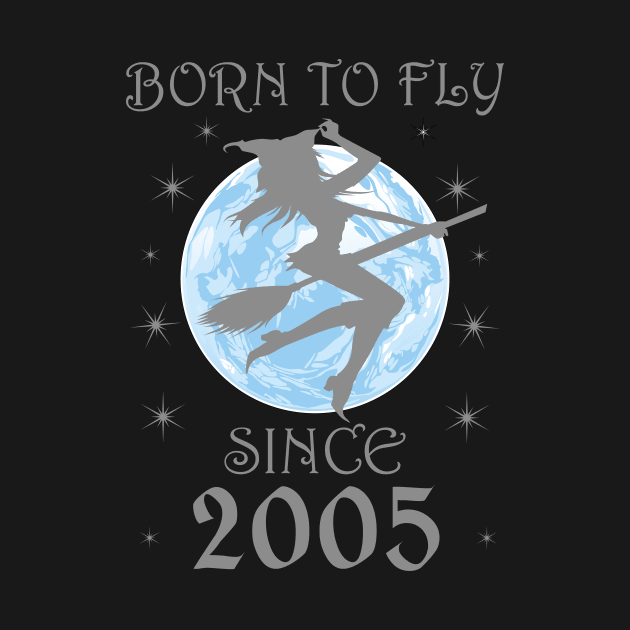 BORN TO FLY SINCE 1933 WITCHCRAFT T-SHIRT | WICCA BIRTHDAY WITCH GIFT by Chameleon Living