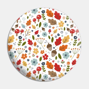 Fall Autumn Woodland Floral Pin