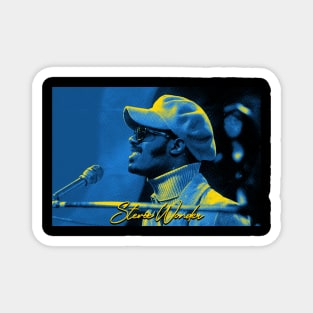 Stevland Stevie Wonder light Blue Magnet