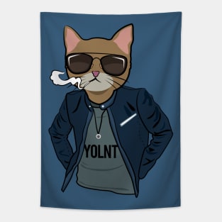 Cool YOLO Cat Tapestry