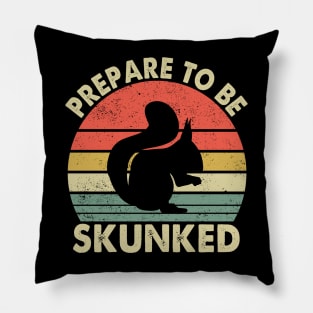 Prepare To Be Skunked Cribbage Lovers Vintage Cribbage Game Pillow