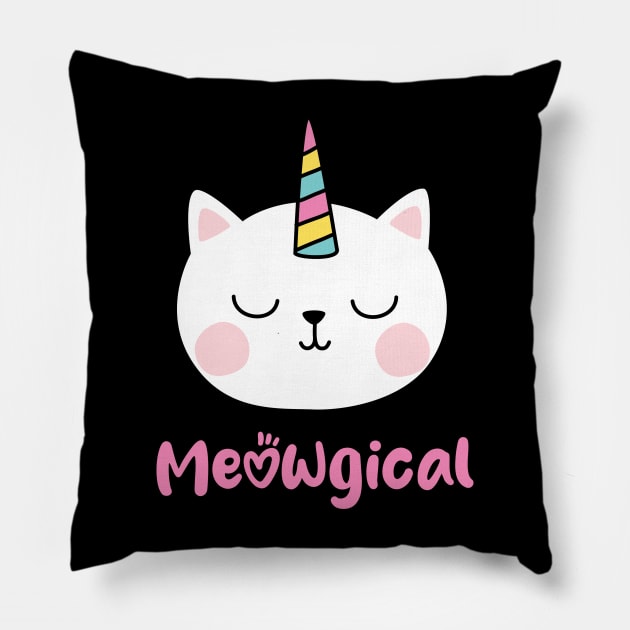 MEOWGICAL UNICORN CAT kitty Pillow by nanaminhae