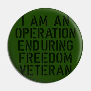 Enduring Freedom Veteran Pin