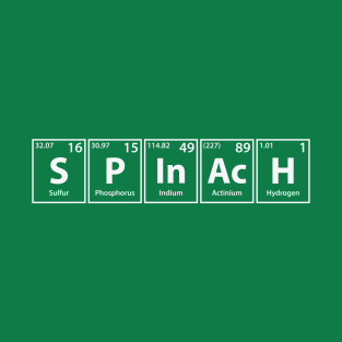 Spinach (S-P-In-Ac-H) Periodic Elements Spelling T-Shirt