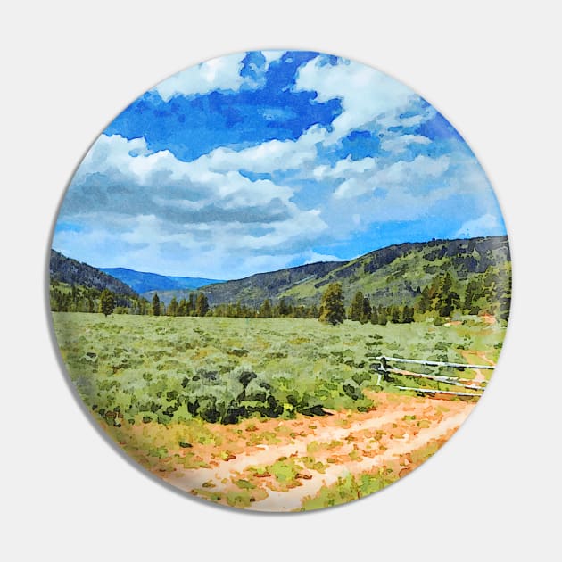 Watercolor of Provo River Valley, at the foot of the Uinta Mountains, Utah Pin by Gestalt Imagery