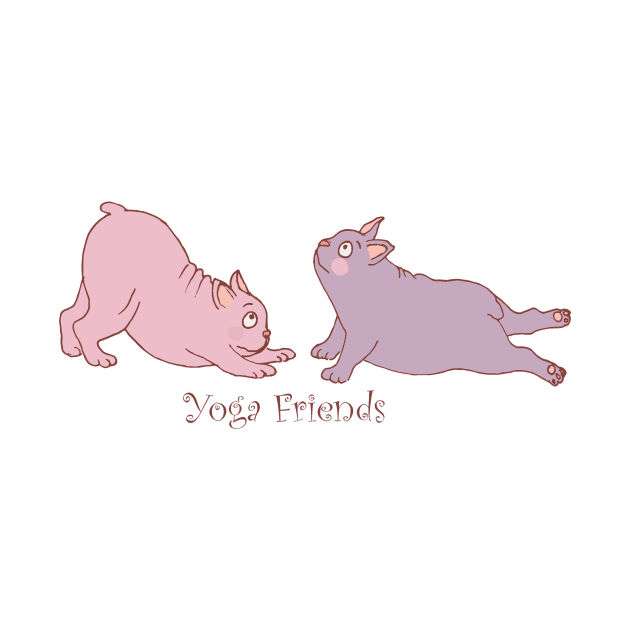 Yoga Friends- Dogs by BGartmanStudio