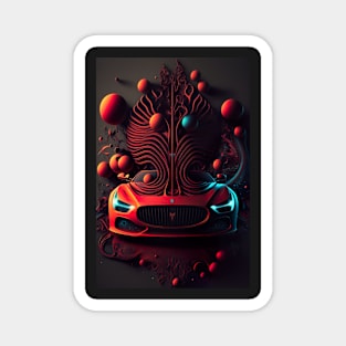 Abstract red supercar design Magnet