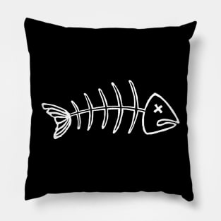 Fish Skeleton Dead Fish Bones Pillow