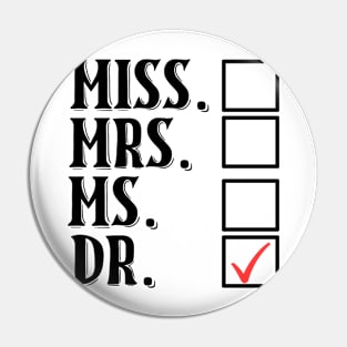 Miss Mrs Ms Dr Checklist Pin