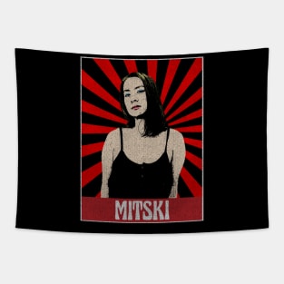 Vintage Mitski 1980s Pop Art Tapestry