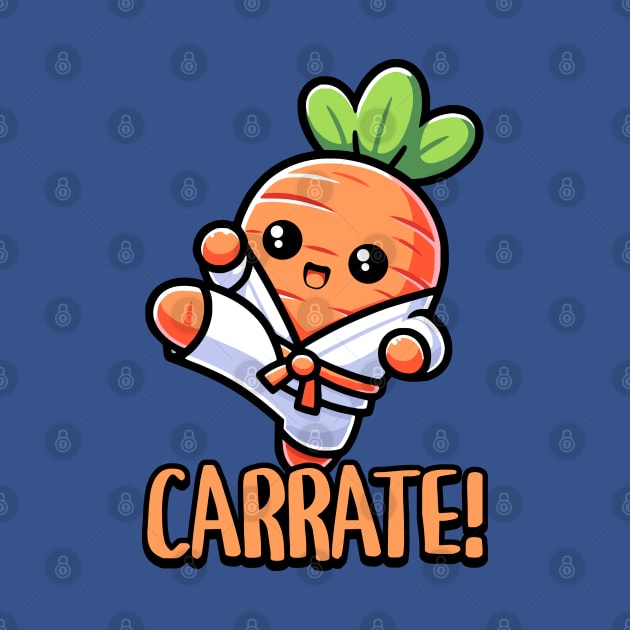 Carrate! Cute Karate Carrot Pun! by Cute And Punny