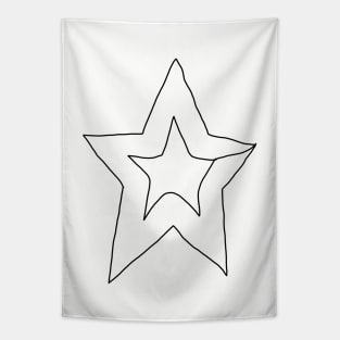 Star Minimal Line Art Tapestry