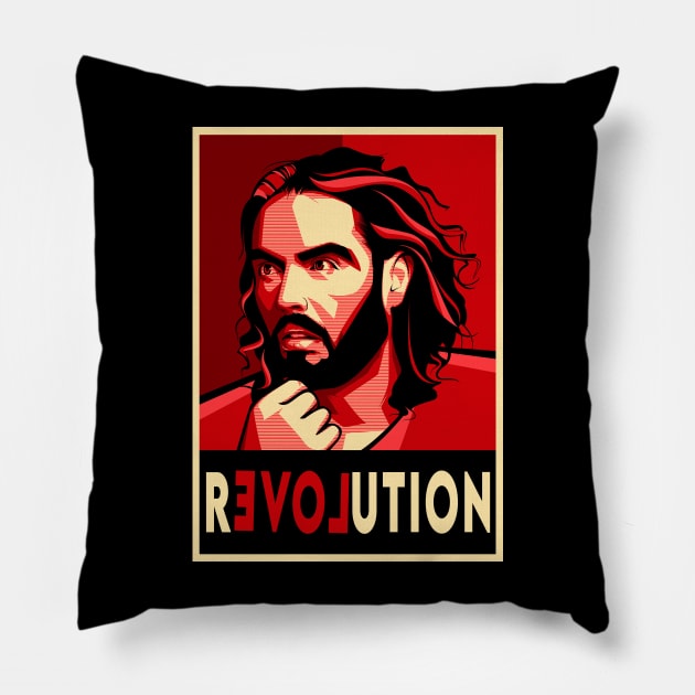 Russell Brand Revolution Pillow by The Libertarian Frontier 