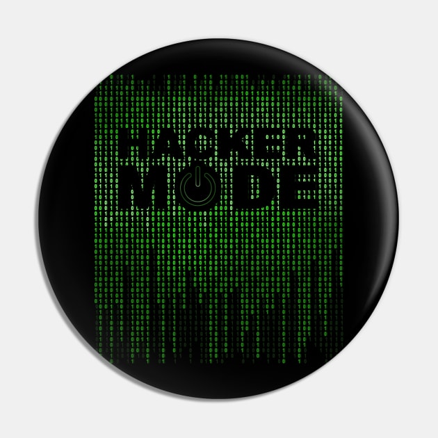 Hacker Mode Cool Cybersecurity Pin by NerdShizzle