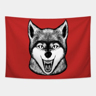 Snarling Wolf - Lined Tapestry