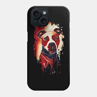 Pitbull dog Tie Dye art design Phone Case