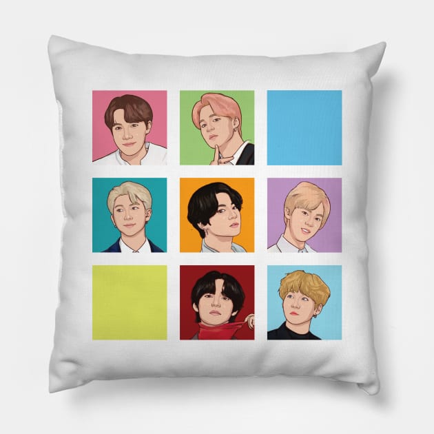 Tooniefied BTS Pillow by Tooniefied